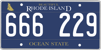 RI license plate 666229