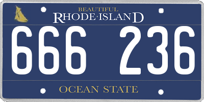 RI license plate 666236