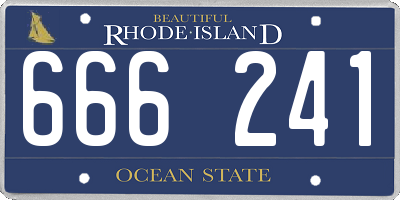 RI license plate 666241