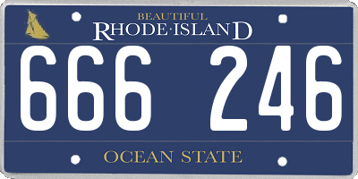 RI license plate 666246