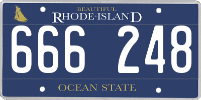 RI license plate 666248