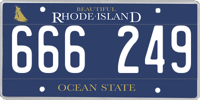 RI license plate 666249