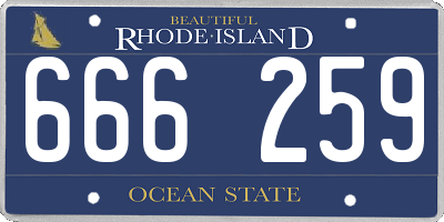 RI license plate 666259
