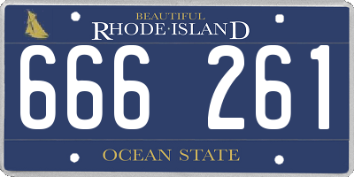 RI license plate 666261