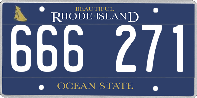 RI license plate 666271