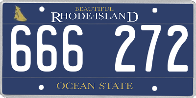 RI license plate 666272