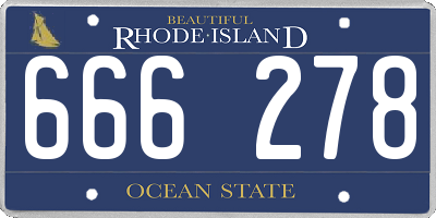 RI license plate 666278