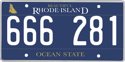 RI license plate 666281