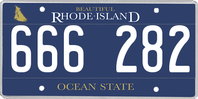 RI license plate 666282