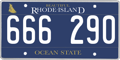 RI license plate 666290