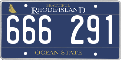 RI license plate 666291