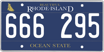 RI license plate 666295