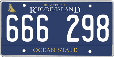 RI license plate 666298