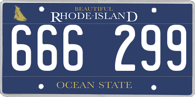RI license plate 666299