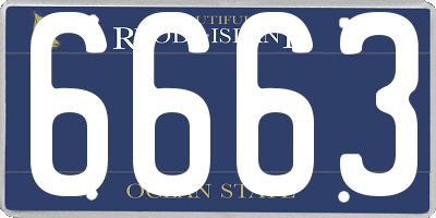 RI license plate 6663