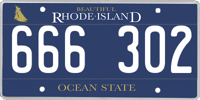 RI license plate 666302