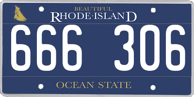 RI license plate 666306