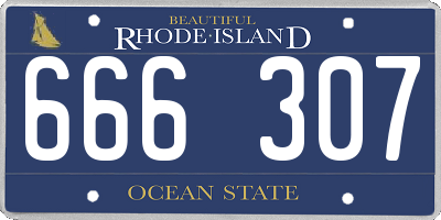RI license plate 666307