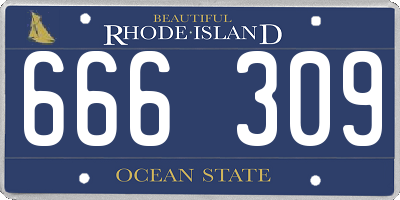 RI license plate 666309