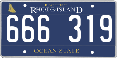 RI license plate 666319