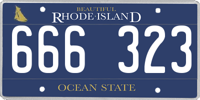 RI license plate 666323