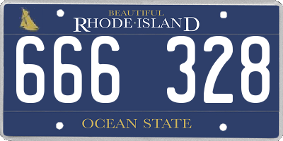 RI license plate 666328