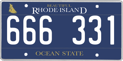 RI license plate 666331