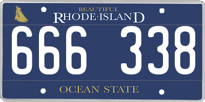 RI license plate 666338