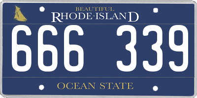 RI license plate 666339