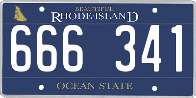 RI license plate 666341