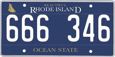 RI license plate 666346