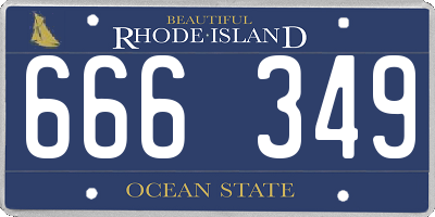 RI license plate 666349