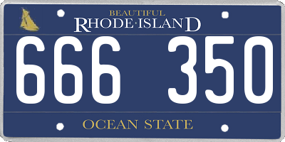 RI license plate 666350