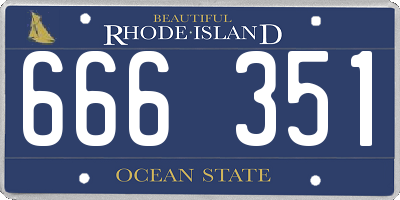 RI license plate 666351