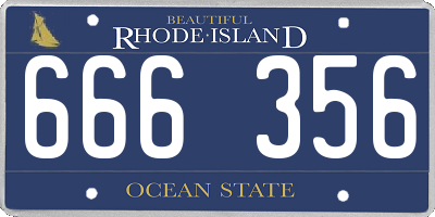 RI license plate 666356