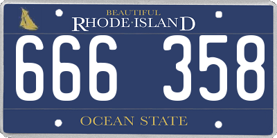 RI license plate 666358