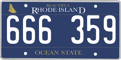 RI license plate 666359
