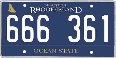 RI license plate 666361