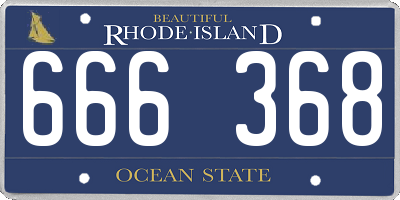 RI license plate 666368