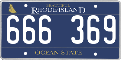 RI license plate 666369