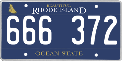 RI license plate 666372