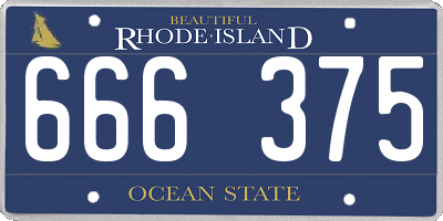 RI license plate 666375