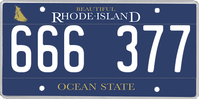 RI license plate 666377