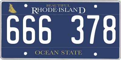 RI license plate 666378