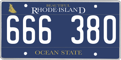 RI license plate 666380