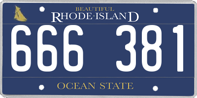 RI license plate 666381