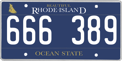 RI license plate 666389
