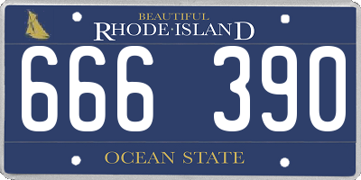 RI license plate 666390
