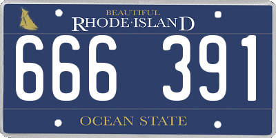 RI license plate 666391
