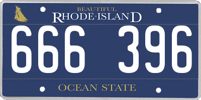 RI license plate 666396